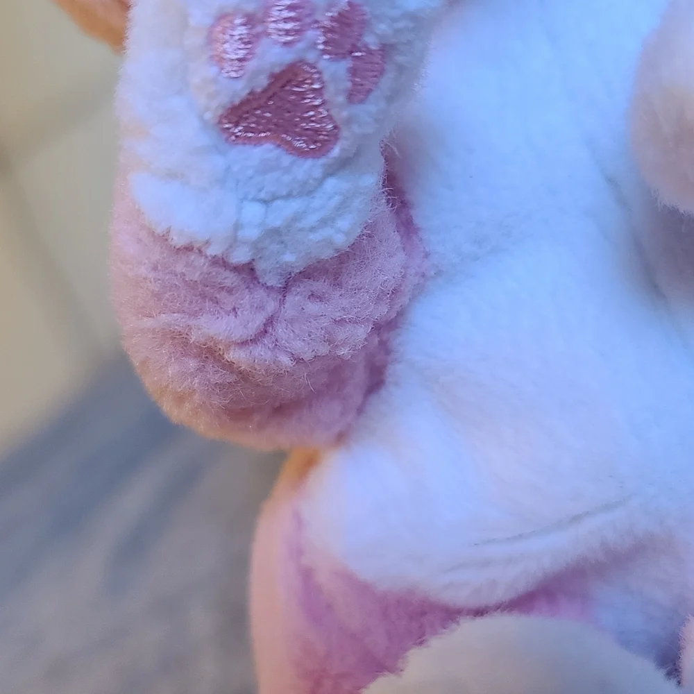 Ty Pink and White Plush Toy
